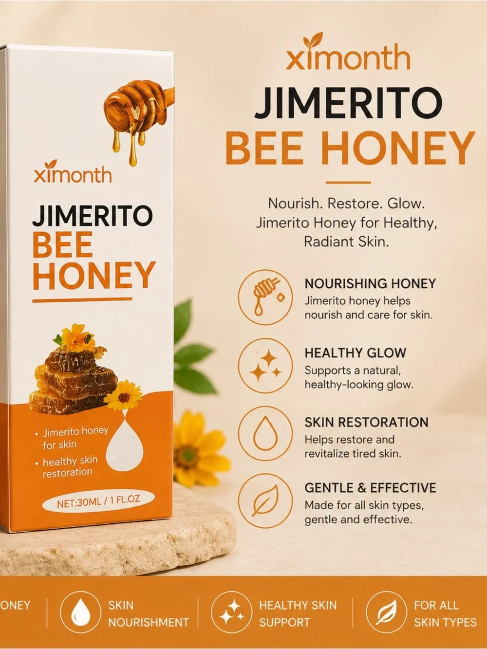 Jimerito Bee Honey Moisturizer - Orange